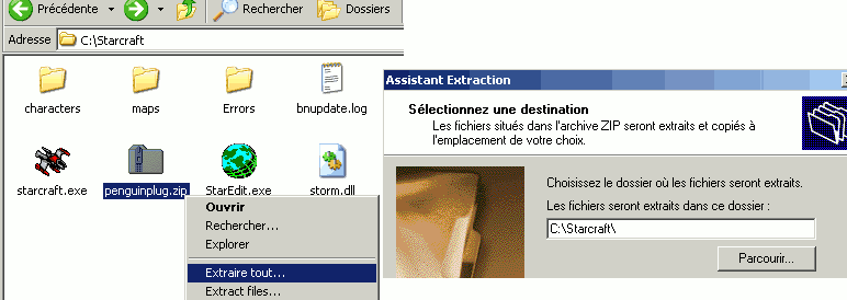 extract your zip file here